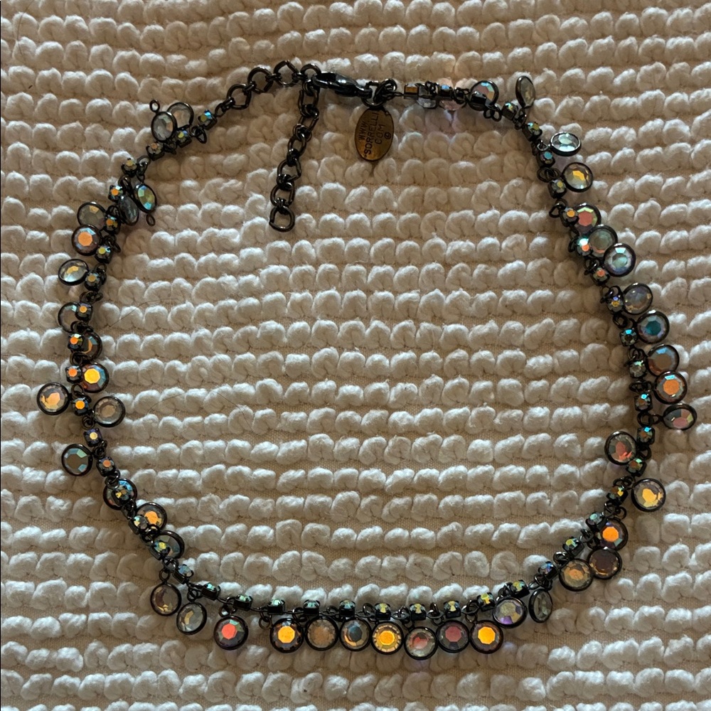 Aurora Crystal Choker Necklace - Iridescent
